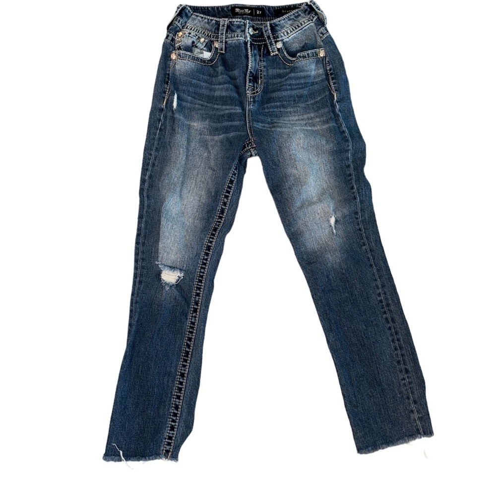 🐶❄️Miss Me Blue Straight Leg Distressed Jeans